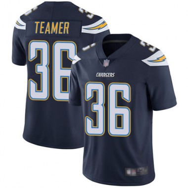 Los Angeles Chargers NFL Football Roderic Teamer Navy Blue Jersey Men Limited 36 Home Vapor Untouchable